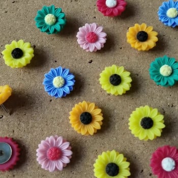 Sun Flower Shape Thumbtack Pins Push Thumb Tacks Πίνακας ανακοινώσεων Πίνακας φελλού Χαρτί φωτογραφιών Καρφάκια τοίχου Καρφίτσες ζαχαροπλαστικής προμήθειες γραφείου