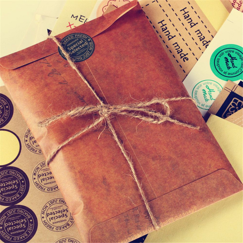 10 buc. Husă plic vintage Kraft pentru invitație de nuntă, pungă, carte poștală, salarii, plic decorativ, rechizite școlare de birou
