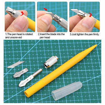 Σκάλισμα Utility Knife With 12 Blade Scrapbooking Diy Hand Account Paper Cutter Art Cutter Εργαλεία χάραξης Χαρτικά προμήθειες
