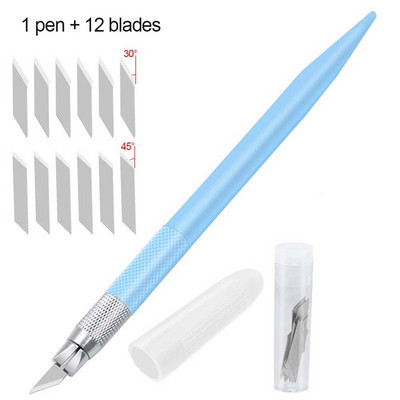 Uslužni nož za rezbarenje s 12 oštrica Scrapbooking Diy Ručni račun Rezač papira Umjetnički rezač Alati za graviranje Pribor za pisanje