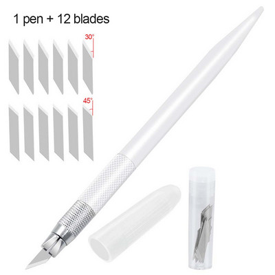 Uslužni nož za rezbarenje s 12 oštrica Scrapbooking Diy Ručni račun Rezač papira Umjetnički rezač Alati za graviranje Pribor za pisanje