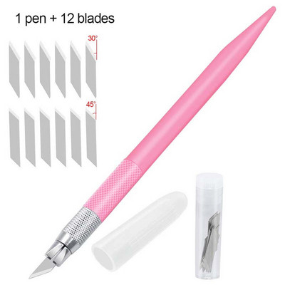 Uslužni nož za rezbarenje s 12 oštrica Scrapbooking Diy Ručni račun Rezač papira Umjetnički rezač Alati za graviranje Pribor za pisanje