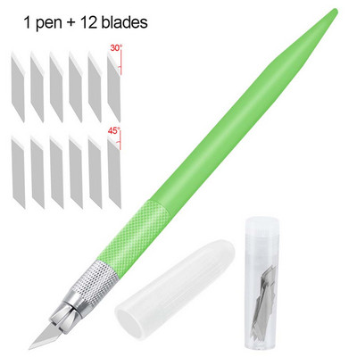 Uslužni nož za rezbarenje s 12 oštrica Scrapbooking Diy Ručni račun Rezač papira Umjetnički rezač Alati za graviranje Pribor za pisanje