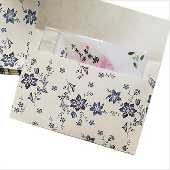 10 τμχ μικρός φλοράλ φάκελος Ποιμενικό κομψό ρετρό τριαντάφυλλο από άνθη κερασιάς κινέζικο στυλ μέγεθος Β6 Γράψιμο χειροποίητο