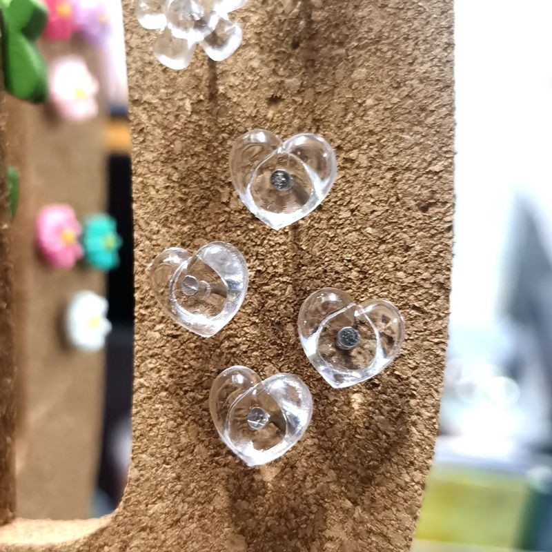 50/100db Szív alakú műanyag minőségi parafa tábla biztonsági színes nyomógombos tűk Irodai kellékek iskolai kellékek