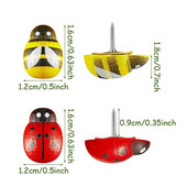 50 komada za kreativne drvene pribadače nalik na bubamare, set papirnatih foto-podsjetnika, dokumenata, hvataljki za dom, DIY foto-zid Y3NC