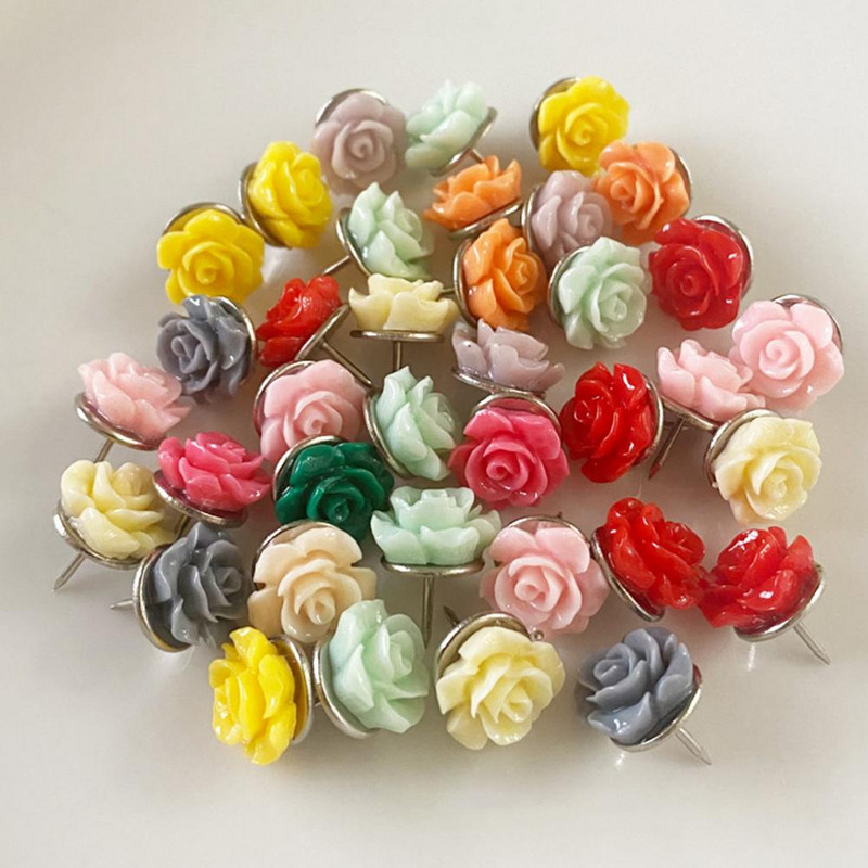 Pribadače za crtanje Izdržljive pribadače za postere Mini dobra fiksacija Korisne slatke pribadače od plutene ploče Cvjetne pribadače