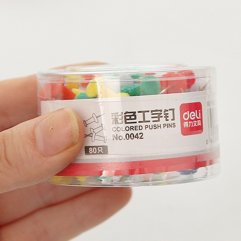 80 komada standardne kutije s pribadačama, mini karte u boji, dirljiva igla, uredski pribor, uredski pribor za sastanke, školski uredski pribor H6575
