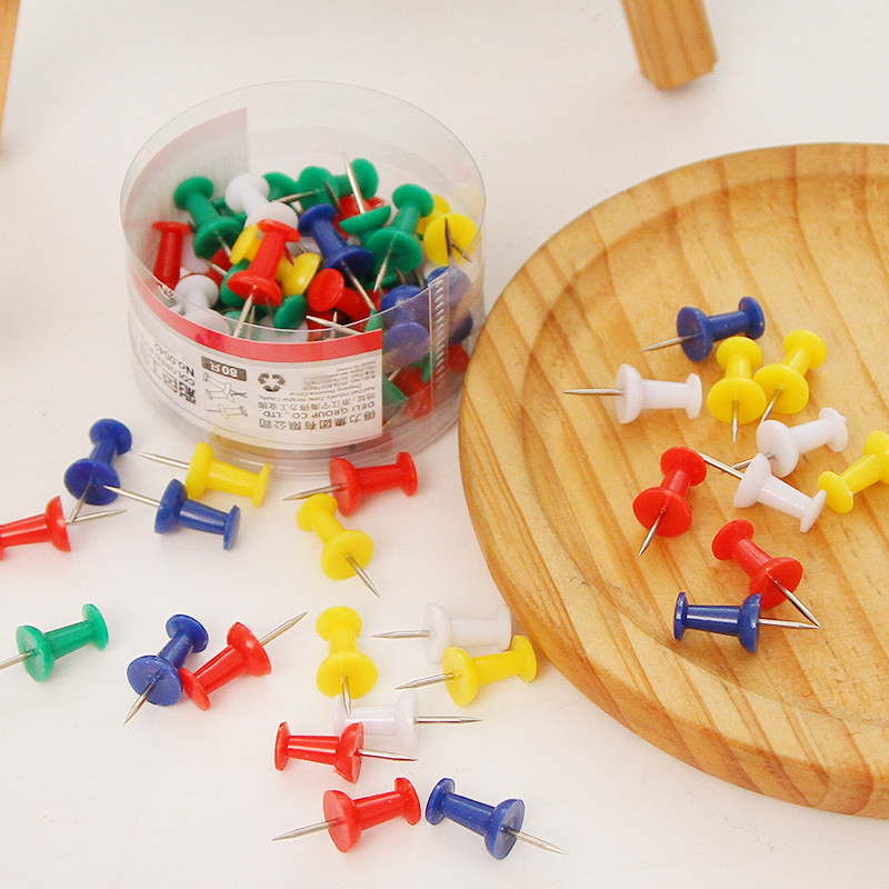 80 komada standardne kutije s pribadačama, mini karte u boji, dirljiva igla, uredski pribor, uredski pribor za sastanke, školski uredski pribor H6575