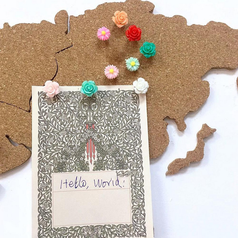 30 kom/kutija Prekrasne praktične pribadače od smole Kreativne šarene ploče s porukama u obliku cvijeta ruže Uredski materijal