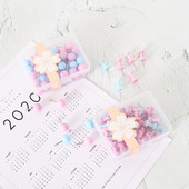 50 kom/kutiji kvačica s okruglom glavom u boji slatkiša, metalna igla otporna na hrđu, veleprodaja finog uredskog materijala, pribora