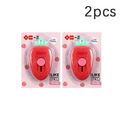 Pomoćni nož od 2 komada mrkve i jagode, dječji siguran prijenosni nož za brzu demontažu, mini uredski rezač papira, otvarač pisama