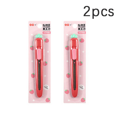 Pomoćni nož od 2 komada mrkve i jagode, dječji siguran prijenosni nož za brzu demontažu, mini uredski rezač papira, otvarač pisama