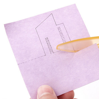Прозрачни безопасни пластмасови ножици Канцеларски материали Студентски деца Направи си сам Рязане на хартия Ученически пособия