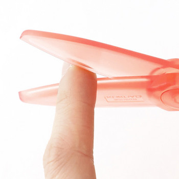 Прозрачни безопасни пластмасови ножици Канцеларски материали Студентски деца Направи си сам Рязане на хартия Ученически пособия