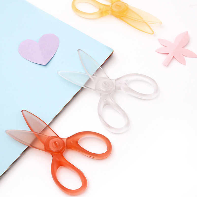 Prozirne sigurnosne plastične škare Uredski materijal Studenti Djeca DIY Rezanje papira Školski pribor