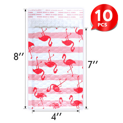 10 KOM 4 x 8 inča 120 x 180 mm male crne točkice, poliester zahvalnice s mjehurićima, samozatvarajuće podstavljene omotnice s mašnicom