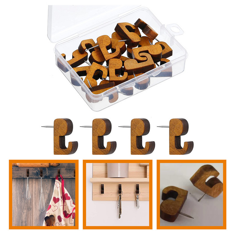 20 kom. Drvena kuka kopča za palčeve Pribor za karte Zidni radni stol Praktične hvataljke za palčeve Višenamjenski ženski uredski dekor