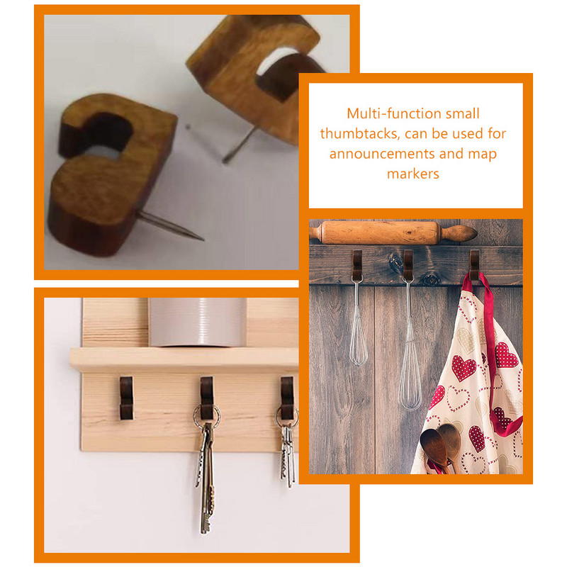 20 kom. Drvena kuka kopča za palčeve Pribor za karte Zidni radni stol Praktične hvataljke za palčeve Višenamjenski ženski uredski dekor