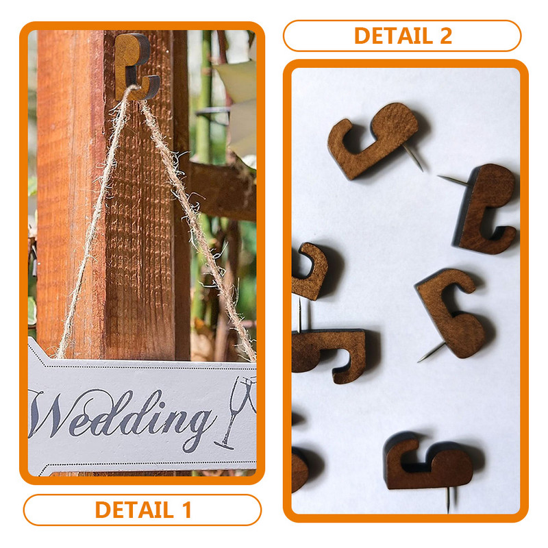 20 kom. Drvena kuka kopča za palčeve Pribor za karte Zidni radni stol Praktične hvataljke za palčeve Višenamjenski ženski uredski dekor