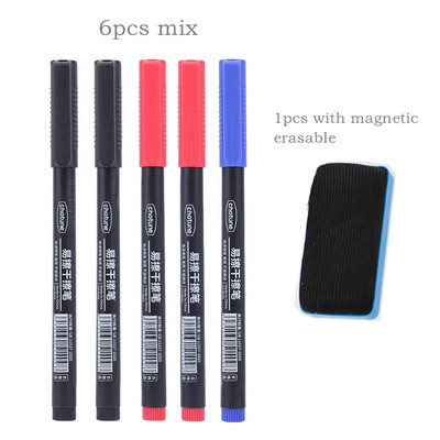 „Haile“ 8 vnt., 0,5 mm nutrinamas baltos lentos rašiklis, juodos/mėlynos/raudonos spalvos rašalo juodos/raudonos spalvos rašalo žymeklis mokyklos biuro meniniam rašymui raštinės reikmenys