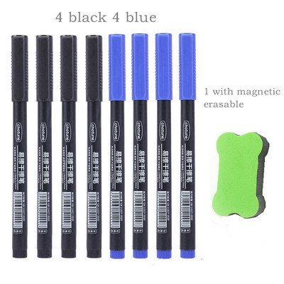 „Haile“ 8 vnt., 0,5 mm nutrinamas baltos lentos rašiklis, juodos/mėlynos/raudonos spalvos rašalo juodos/raudonos spalvos rašalo žymeklis mokyklos biuro meniniam rašymui raštinės reikmenys