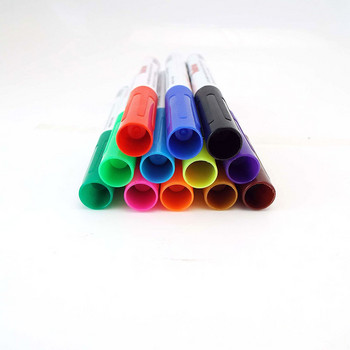 8/12 Colors White Board Maker Στυλό Whiteboard Marker Liquid Chalk Erasable Glass Ceramics DIY Drawing Pen Office