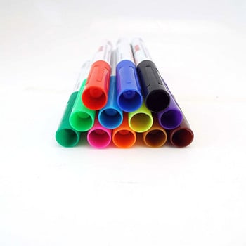 8/12 Colors White Board Maker Στυλό Whiteboard Marker Liquid Chalk Erasable Glass Ceramics DIY Drawing Pen Office