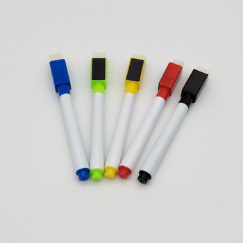 8 бр. \\ комплект изтриваеми цветни черни химикалки за бяла дъска, маркери, магнетизъм и четка Канцеларски материали за офис училище