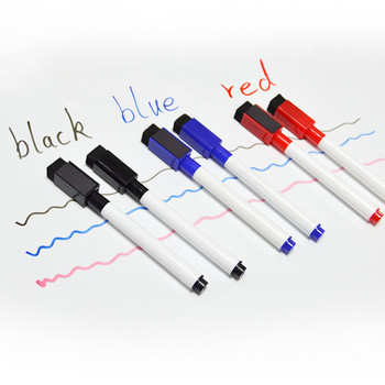 10 τεμ/ παρτίδα κόκκινο μπλε μαύρο Στυλό σχολικής τάξης Λευκός πίνακας Ξηρός μαρκαδόροι ενσωματωμένοι Γόμα Μαθητικό στυλό για παιδιά