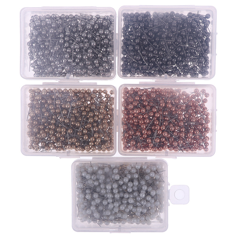 400 vnt. / dėžutė Apvali plastikinė galvutė Plieniniai kaiščiai Žemėlapio smeigtukai Biuro reikmenys mokykloms