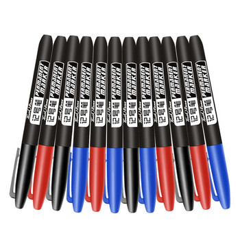 6 бр./компл. 1,5 мм маслен перманентен маркер, водоустойчив черно/синьо/червено мастило, химикалки с писец, ученически пособия, канцеларски материали