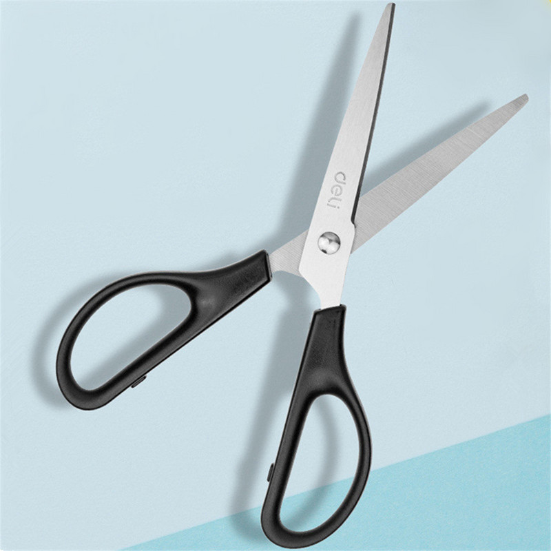 Deli 170mm Foarfece din oțel inoxidabil Rechizite de birou pentru școală Panglică tăiată pentru afaceri Foarfece de croitor Cuțit de bucătărie Instrument de lucru manual pentru studenți