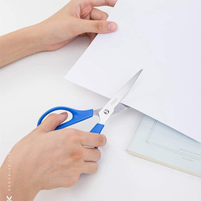 Deli 170mm Foarfece din oțel inoxidabil Rechizite de birou pentru școală Panglică tăiată pentru afaceri Foarfece de croitor Cuțit de bucătărie Instrument de lucru manual pentru studenți