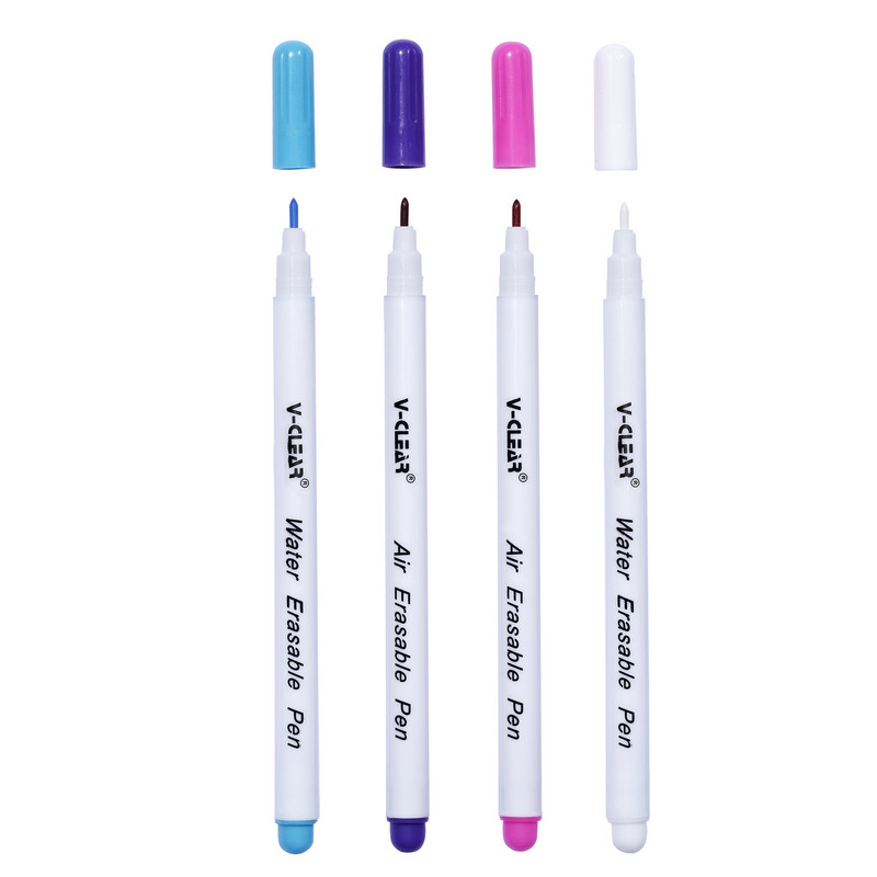 Siuvimo priedai 4 vnt 15,5 cm kratinys Rankdarbiai Vandeniu nutrinami rašikliai Audinio žymekliai Tirpusis kryželiu dygsnio kreida įrankių pieštukas