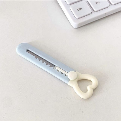 SKYSONIC Kawaii Mini Love Heart Art Cuțit utilitar Express Box Cuțit Cuțit pentru hârtie Artizanat Ambalare Lamă reîncărcabilă Instrument de papetărie
