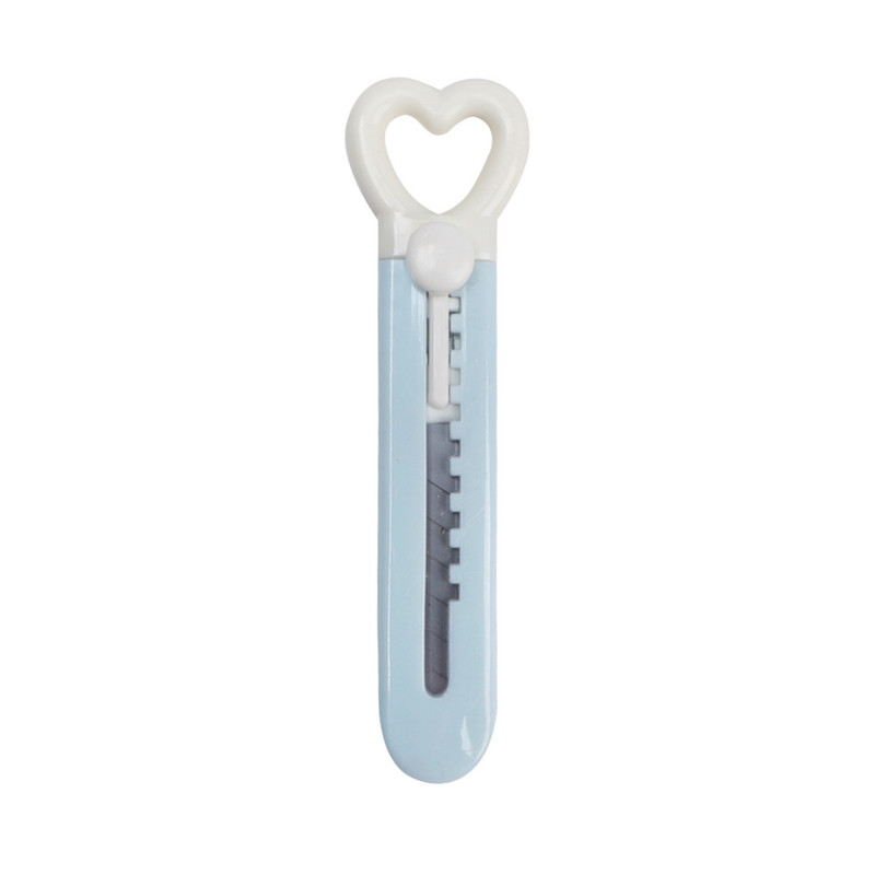 SKYSONIC Kawaii Mini Love Heart Art Cuțit utilitar Express Box Cuțit Cuțit pentru hârtie Artizanat Ambalare Lamă reîncărcabilă Instrument de papetărie