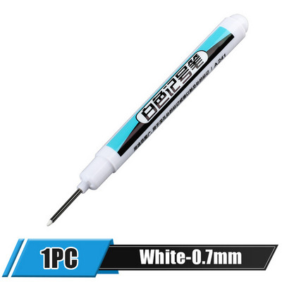 3 vnt. baltos spalvos nuolatinių dažų rašiklio rinkinys, skirtas medienai uolienai, plastikui, odai, stiklui, akmeniui, metalui drobei, keraminiam giliųjų skylių žymekliui 0,7/1,0/2,5 mm