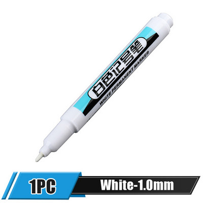 3 vnt. baltos spalvos nuolatinių dažų rašiklio rinkinys, skirtas medienai uolienai, plastikui, odai, stiklui, akmeniui, metalui drobei, keraminiam giliųjų skylių žymekliui 0,7/1,0/2,5 mm