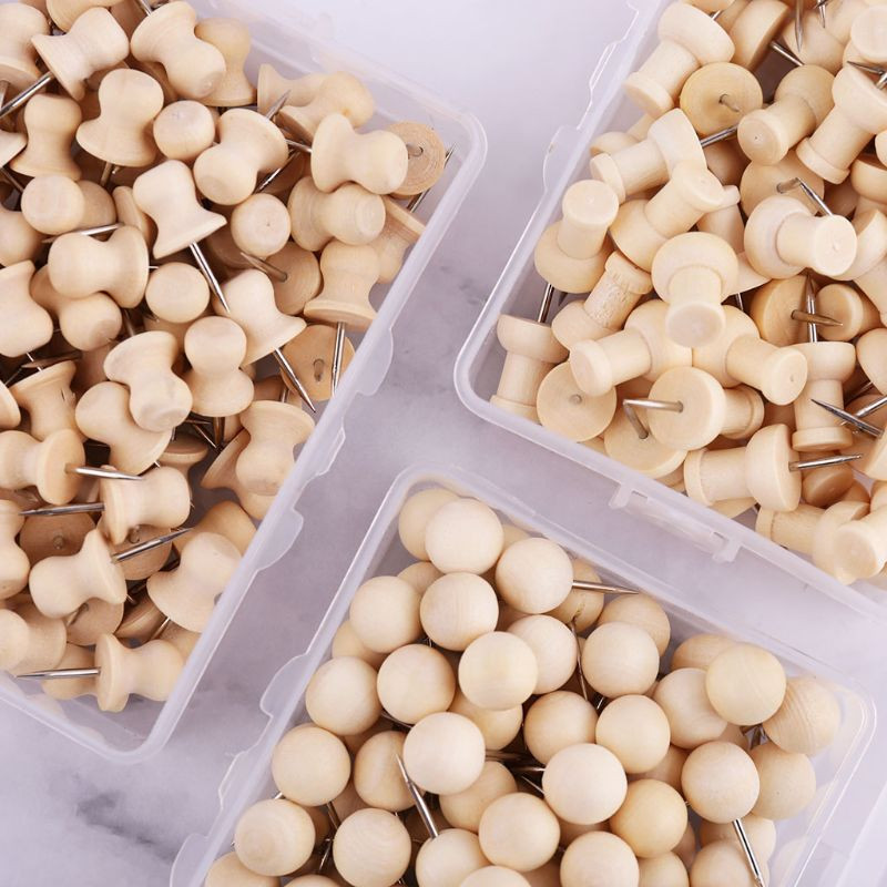 1 doboz fából készült fogas tábla tűk Gombtűk Rajz Fénykép Fali szögek Irodai kellékek 3XUE