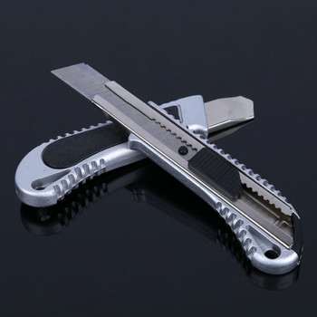 18 мм нехлъзгащи се остриета Резачка за хартия Нож от алуминиева сплав Занаятчийски инструменти за дърворезба Аксесоари за офис и училище