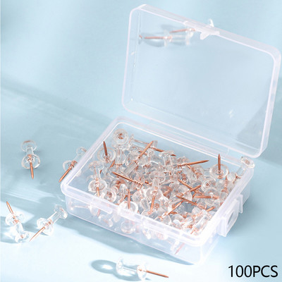 100db/doboz Golyós/I-Shape fém térképrögzítők Akril csapszegek Akril fej acélhegyű parafa tábla iskolai kellékek