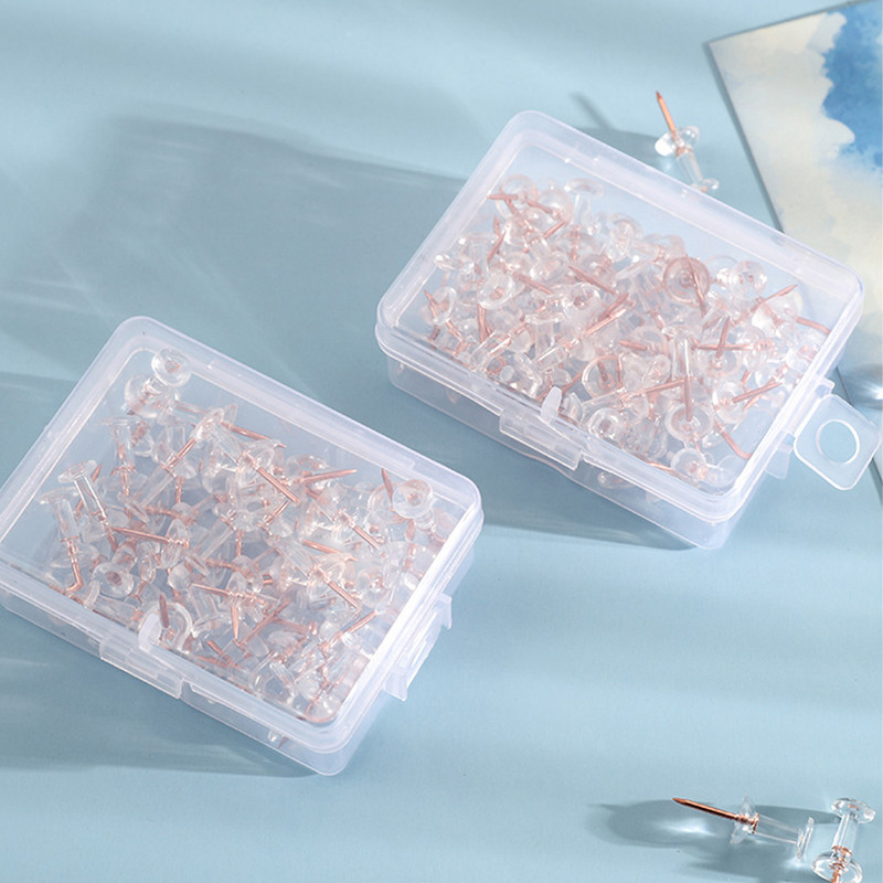 100db/doboz Golyós/I-Shape fém térképrögzítők Akril csapszegek Akril fej acélhegyű parafa tábla iskolai kellékek