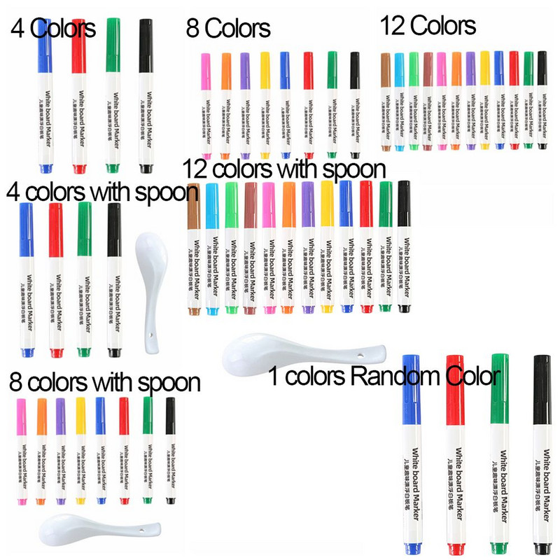 1/48/12 Spalvos Stebuklingi Vandens piešimo rašiklis Vandenyje plaukiojantis papuoštas pieštukas Vaikams Montessori Piešimo žymekliai Ankstyvojo ugdymo žaislai