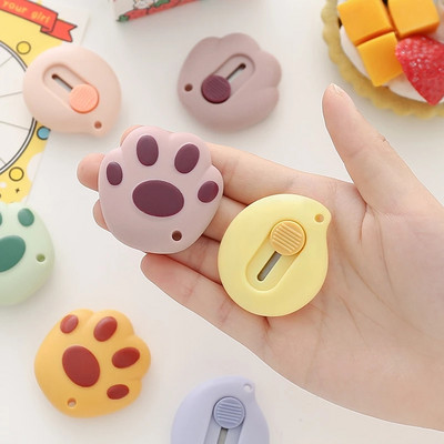 YUSHEN Cat Paw Knife Papeleria džepni nož za pisaći pribor Slatki sklopivi nož Rezač za kutije Pretty Utility Knife Cutter Paper