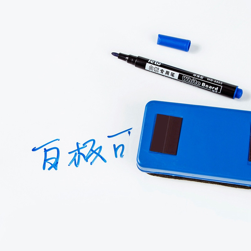 1 vnt. spalvingas, nutrinamas baltos lentos rašiklis, vandens žymeklis, skirtas baltos lentos stiklui, vaikų piešimui biuro susitikimų mokyklos mokytojų žymekliai