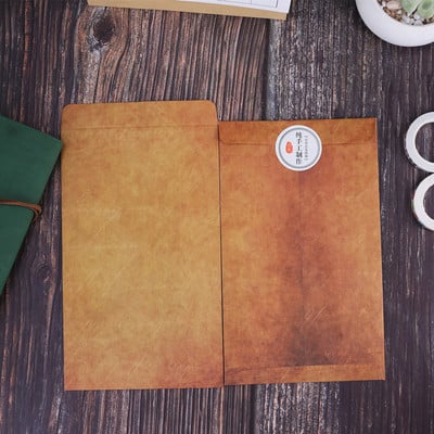 10kom/lot Zadebljana retro tiskana kraft omotnica za pakiranje vrećica br. 5 kreativna omotnica poslovne omotnice Poklon omotnica