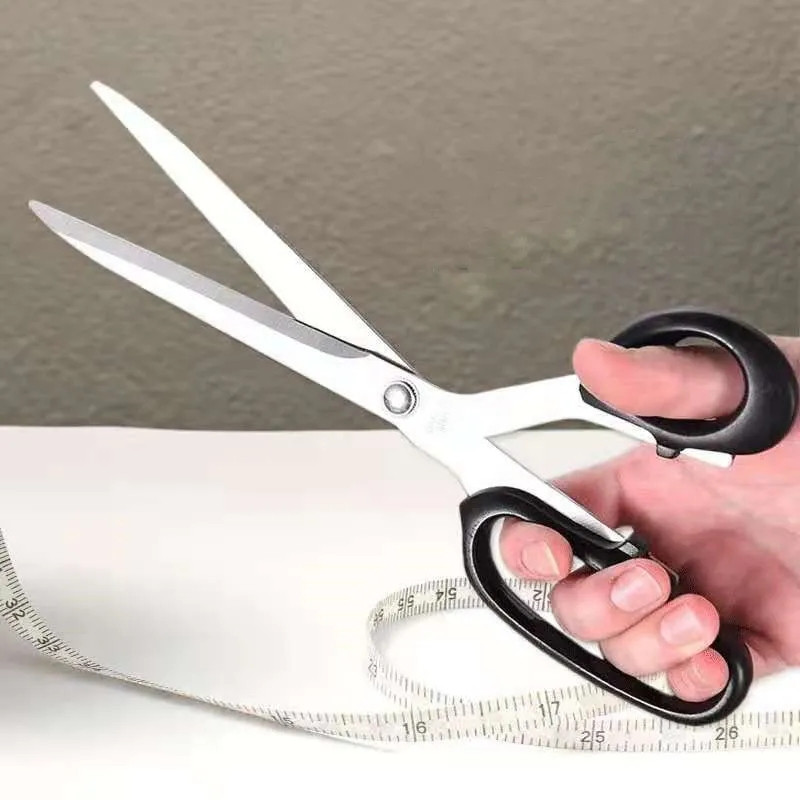 Kiváló minőségű üzleti irodai rozsdamentes acél nagy olló otthoni szabóolló konyhai vágó barkács papírvágó szerszám Irodaszerek