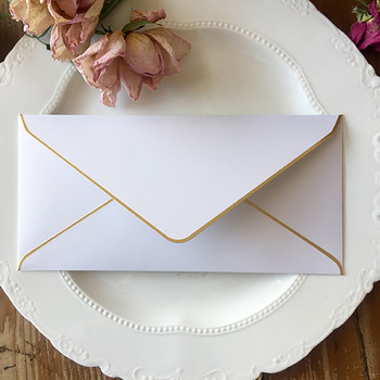 5 бр./лот ретро винтидж плик перлен хартиен плик със златен ръб брачна бизнес покана плик плик за подарък