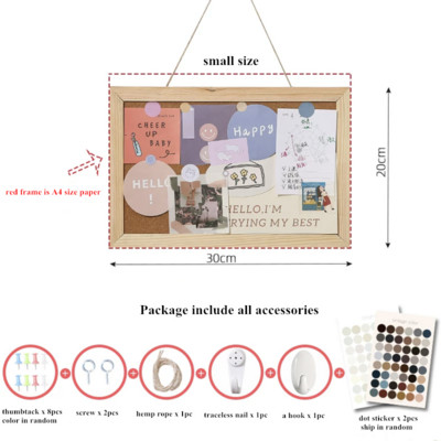 INS Pehmest puidust teadetetahvel Dekoratiivne ruumi postkaart Fotosein Korktahvel Memopaber Taustatahvel Kawaii kirjatarbed